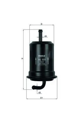 Degvielas filtrs MAHLE KL523