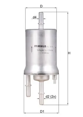 Degvielas filtrs MAHLE KL572