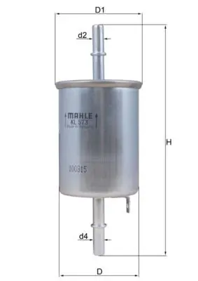 Degvielas filtrs MAHLE KL573
