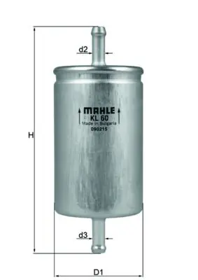 Degvielas filtrs MAHLE KL60