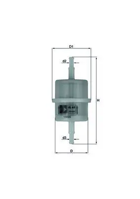 Degvielas filtrs MAHLE KL63OF