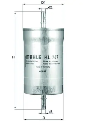 Degvielas filtrs MAHLE KL767