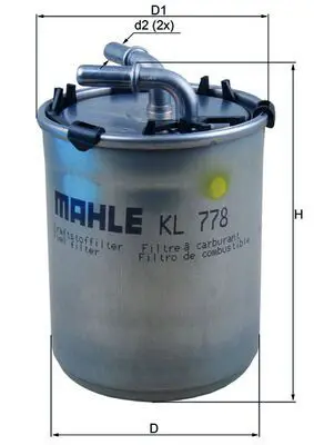 Degvielas filtrs MAHLE KL778