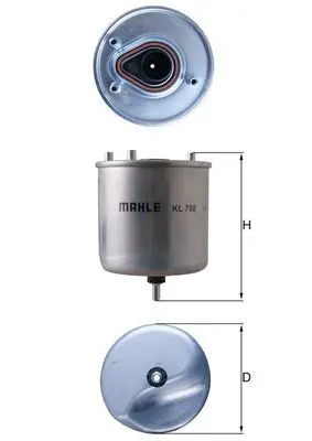 Degvielas filtrs MAHLE KL788