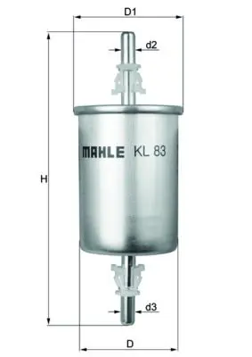 Degvielas filtrs MAHLE KL83