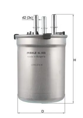 Degvielas filtrs MAHLE KL838