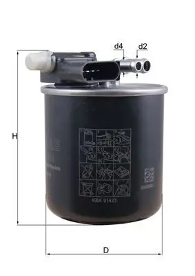 Degvielas filtrs MAHLE KL911