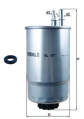 Degvielas filtrs MAHLE KL977D