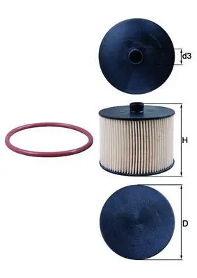 Degvielas filtrs MAHLE KX201D