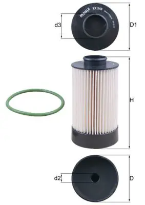 Degvielas filtrs MAHLE KX340D