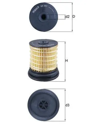Degvielas filtrs MAHLE KX397
