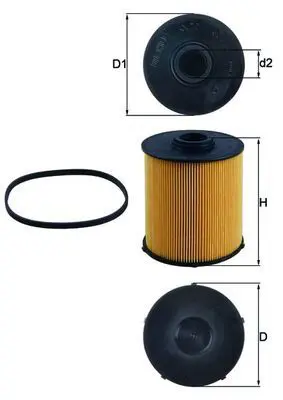 Degvielas filtrs MAHLE KX70D