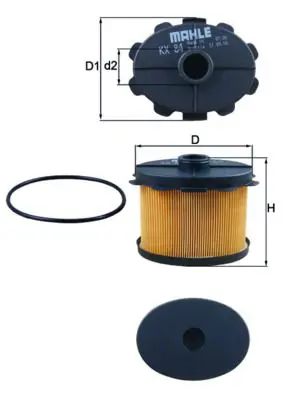 Degvielas filtrs MAHLE KX84D