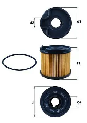 Degvielas filtrs MAHLE KX87D
