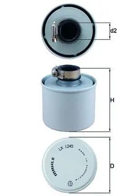 Gaisa filtrs MAHLE LX1245