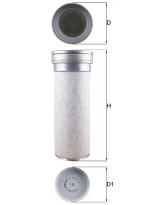 Sekundārā gaisa filtrs MAHLE LXS361