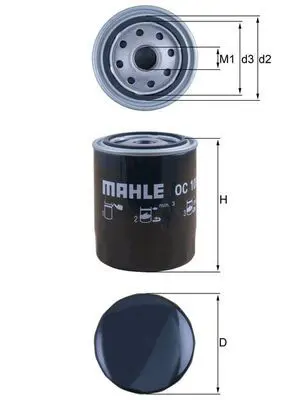 Eļļas filtrs MAHLE OC105