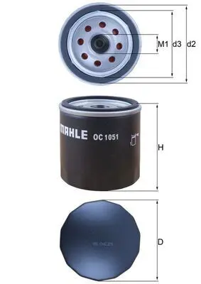 Eļļas filtrs MAHLE OC1051