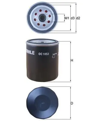 Eļļas filtrs MAHLE OC1053
