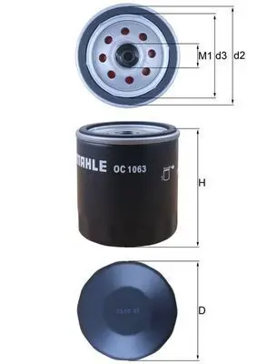 Eļļas filtrs MAHLE OC1063