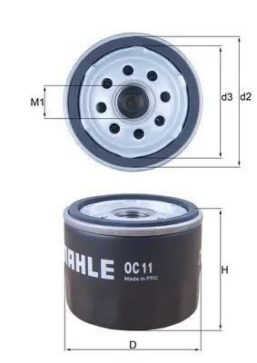 Eļļas filtrs MAHLE OC11