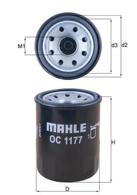 Eļļas filtrs MAHLE OC1177