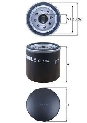 Eļļas filtrs MAHLE OC1252