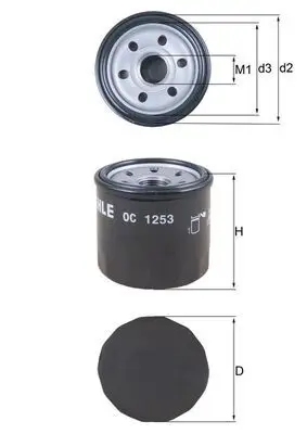 Eļļas filtrs MAHLE OC1253