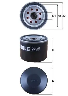 Eļļas filtrs MAHLE OC1290