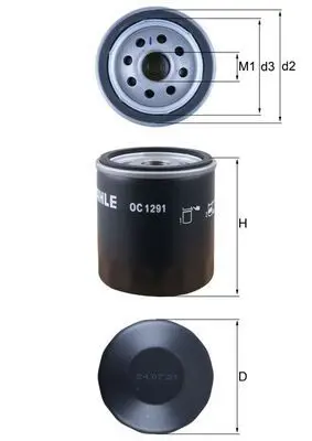 Eļļas filtrs MAHLE OC1291