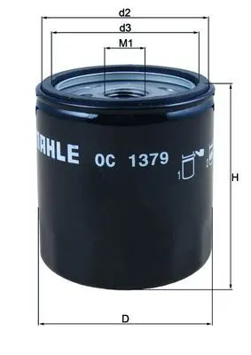 Eļļas filtrs MAHLE OC1379