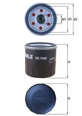 Eļļas filtrs MAHLE OC1566