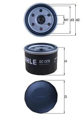 Eļļas filtrs MAHLE OC1570