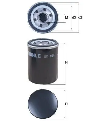 Eļļas filtrs MAHLE OC194