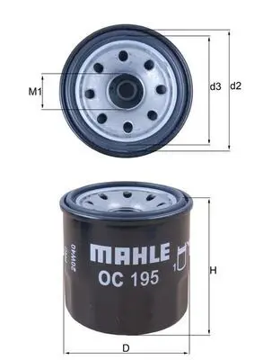 Eļļas filtrs MAHLE OC195