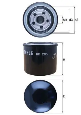 Eļļas filtrs MAHLE OC205