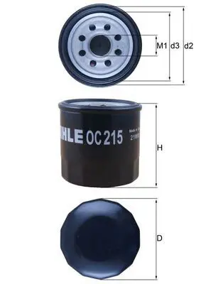 Eļļas filtrs MAHLE OC215