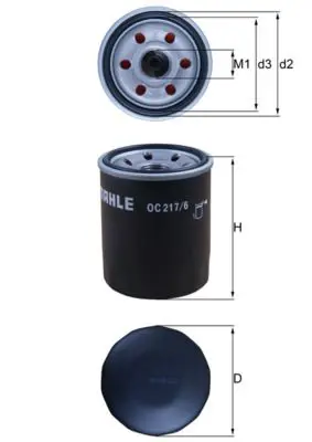 Eļļas filtrs MAHLE OC2176