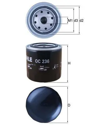 Eļļas filtrs MAHLE OC236