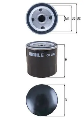 Eļļas filtrs MAHLE OC242