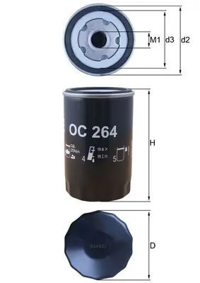Eļļas filtrs MAHLE OC264