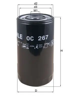 Eļļas filtrs MAHLE OC267