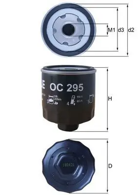 Eļļas filtrs MAHLE OC295