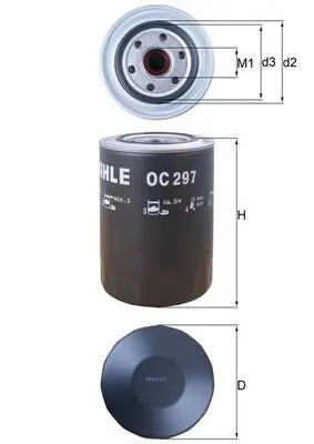 Eļļas filtrs MAHLE OC297