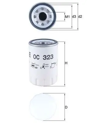 Eļļas filtrs MAHLE OC323