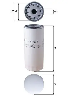 Eļļas filtrs MAHLE OC370
