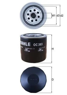 Eļļas filtrs MAHLE OC383