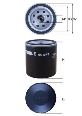Eļļas filtrs MAHLE OC4053