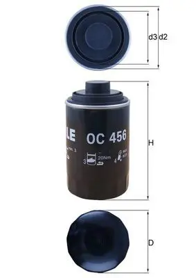 Eļļas filtrs MAHLE OC456