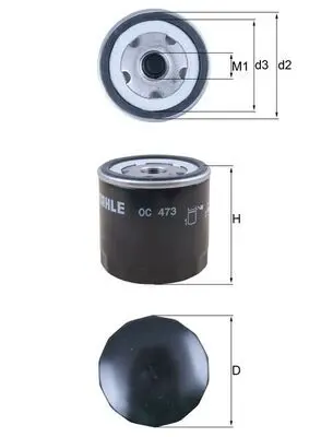Eļļas filtrs MAHLE OC473